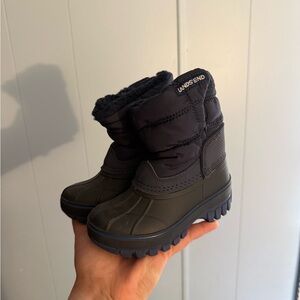 Lands' End Kids Black Snow Boots